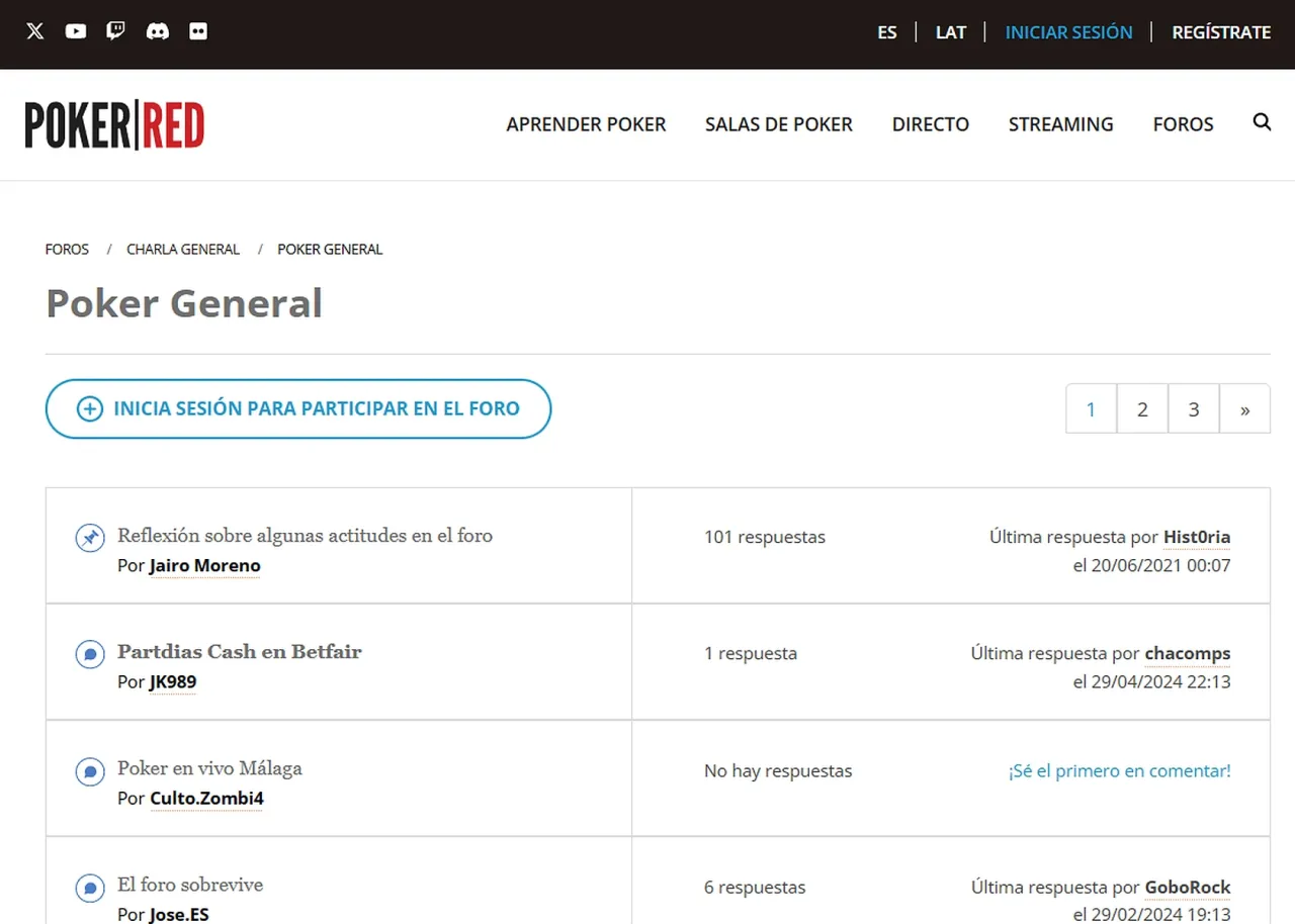 Poker-red website screenshot
