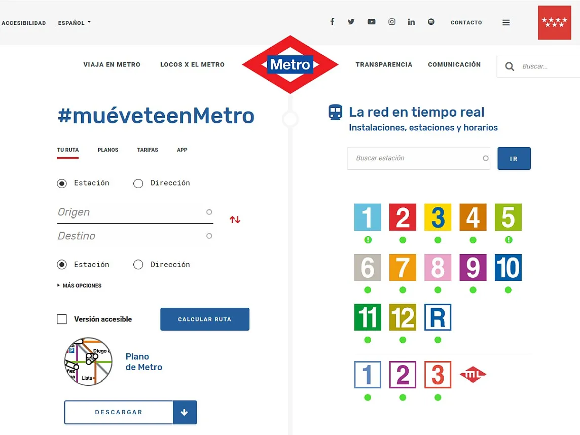 Portfolio Interdruper - webs Drupal - metrodemadrid.es